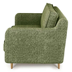 Klem Slim Loveseat Ahşap Ayak - Doğal Doku Kaktüs
