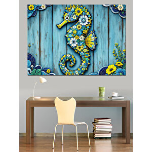 Tahtalı Denizatı Dekoru Dekoratif Kanvas - Mdf Ahşap Tablo
