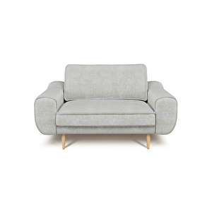 Klem Loveseat Ahşap Ayak - Doğal Doku Mermer Gri