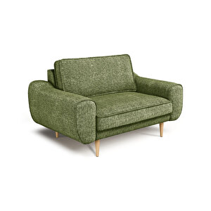 Klem Loveseat Ahşap Ayak - Doğal Doku Kaktüs