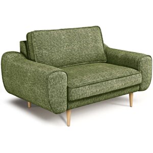 Klem Loveseat Ahşap Ayak - Doğal Doku Kaktüs