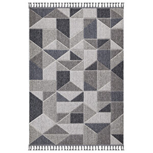 Fez 3002 Mavi İskandinav Serisi Salon Oturma Yatak Odası Halısı 200x290 cm