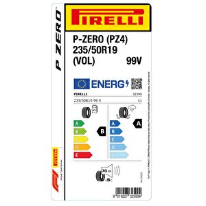 235/50r19 99v P-zero Pz4  (vol) Oto Yaz Lastiği (üretim: 2025)