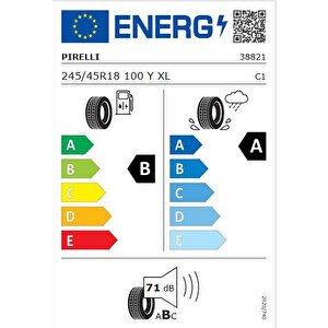 245/45 R18 100y Xl Powergy Oto Yaz Lastiği (üretim:2025)