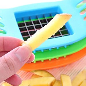 Pratik Bas Kes Patates Doğrama Dilimleme Aparatı Kare Kesme Dilimleme Aparatı