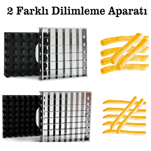 Çelik El Tipi Patates Sebze Dilimleyici Küp Rende Doğrayıcı