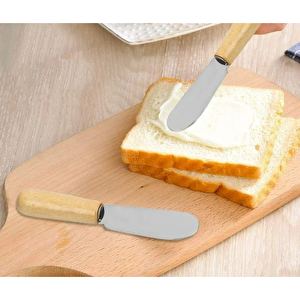 6 Adet Ahşap Saplı Mini Kahvaltı Bıçağı Yağ Sos Reçel Sürme Bıçağı