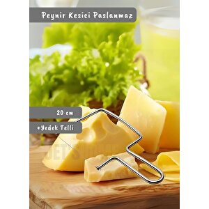 Peynir Dilimleyici Paslanmaz Peynir Kesici Çelik Peynir Bıçağı 20 Cm Yedek Telli