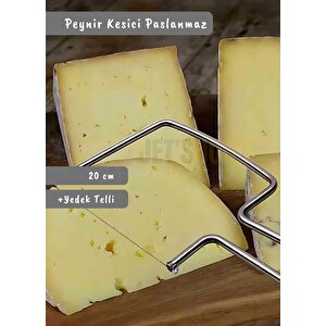 Peynir Dilimleyici Paslanmaz Peynir Kesici Çelik Peynir Bıçağı 20 Cm Yedek Telli