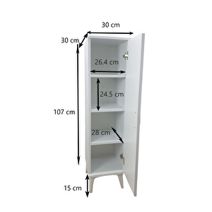 Çok Amaçlı Dolap- 4 Raflı (122 X 30 X 30 )