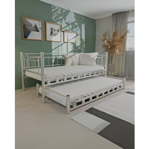 Dai̇lybed Yavrulu Metal Karyola Sedi̇r 90 X 190 Cm - Beyaz
