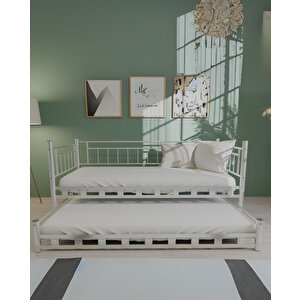 Dai̇lybed Yavrulu Metal Karyola Sedi̇r 90 X 190 Cm - Beyaz