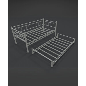 Dai̇lybed Yavrulu Metal Karyola Sedi̇r 90 X 190 Cm - Beyaz
