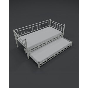 Dai̇lybed Yavrulu Metal Karyola Sedi̇r 90 X 190 Cm - Beyaz
