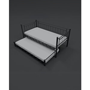 Dai̇lybed Yavrulu Metal Karyola Sedi̇r 90 X 200 Cm - Si̇yah