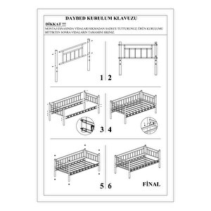 Dai̇lybed Yavrulu Metal Karyola Sedi̇r 90 X 200 Cm - Si̇yah