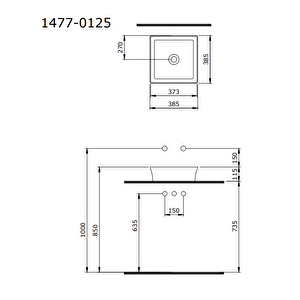 Sottile Slim Line Çanak Lavabo 38 Cm  Beyaz 1477-001-0125