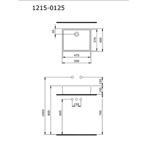 Milano 50 Cm Çanak Lavabo Parlak Beyaz 1215-062-0125
