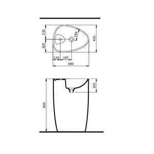 Etna Yerden Monoblok Lavabo  Mat Mint Yeşil 1337-033-0126