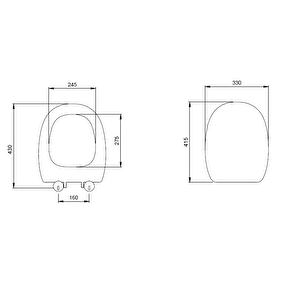Strata Klozet Kapağı Yavaş Kapanır Slim Mat Beyaz A0500-002