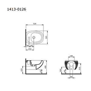 Strata Asma Bide Parlak Beyaz 1413-001-0120