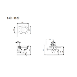 Taormina Rimless Asma Klozet P. Beyaz 1451-001-0128 Kapak Hariç