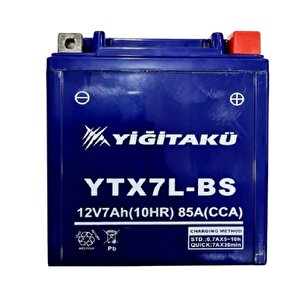 Yi̇ği̇t 12v 7a  Ytx7l 7 Yüksek Motosi̇klet Aküsü Ebatlar: 113 X 70 X 132mm