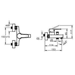 Nora S Banyo Bataryası + Lavabo Bataryası + Artema 3s Duş Sistemi