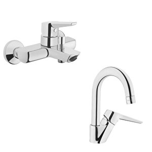 Solid S Banyo Bataryası + Kuğu Lavabo Bataryası Set