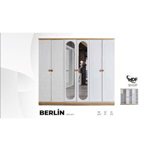 Berli̇n Mdf 6 Kapılı Dolap