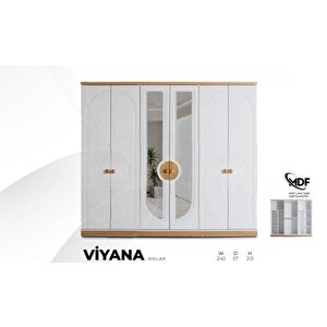 Vi̇yana Mdf 6 Kapılı Dolap