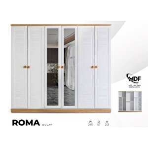 Roma Mdf 6 Kapılı Dolap