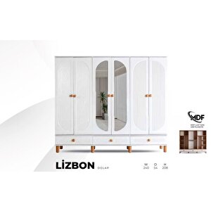 Li̇zbon Mdf 6 Kapılı Dolap