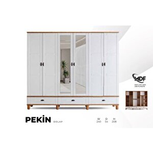 Peki̇n Mdf 6 Kapılı Dolap