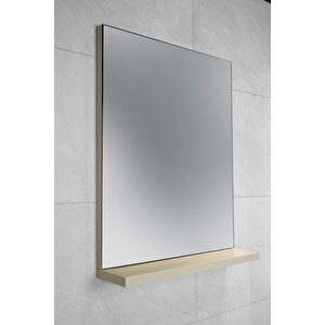 Fit Banyo Dolabı Seti (45 Cm Vizon Aynalı Lavabolu Mdf)