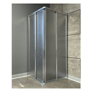 Duşakabin Krom Kare Mika Camlı 80x80 (teknesiz)
