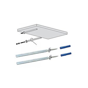 Mdf Beyaz Petek Üstü Duvara Monte Uçan Raf Dresuar 170cmx18cm