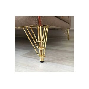Venüs Model 15 Cm Gold Metal Mobilya, Dolap, Koltuk, Tv Ünitesi Ayakları (8 Adet) Ayak