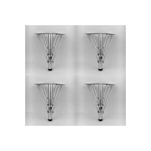 Metal Krom Demi̇r Ayak 12 Cm(4 Adet)
