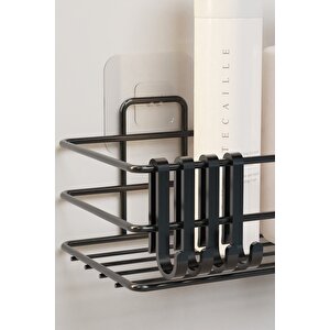 4 Adet Plastik Askı Metal Banyo Mutfak Rafları Için