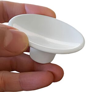 Plastik Çanak Kulp Beyaz Düğme Tek Vidalı Mobilya Mutfak Dolap Dolabı Çekmece Kulbu Kulpları