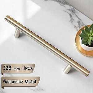 12 Adet Boy Kulp İnox 128 Mm Kulp Mobilya Mutfak Dolabı Çekmece Dolap Kapak Kulpu Kulbu Metal Kulpları