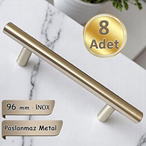 8 Adet Boy Kulp İnox 96 Mm Kulp Mobilya Mutfak Dolabı Çekmece Dolap Kapak Kulpu Kulbu Metal Kulpları