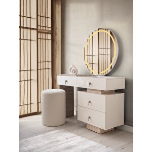 Plati̇n Köşe Mdf Bazalı Ledli̇ Yatak Odası Takımı