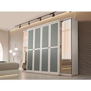 Turkuaz Mdf Bazalı Ledli̇ Yatak Odası Takımı