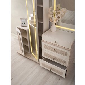 Dubai̇ Mdf Ledli̇ Bazalı Yatak Odası Takımı