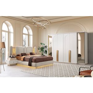 Montana Mdf Bazalı Ledli̇ Yatak Odası Takımı