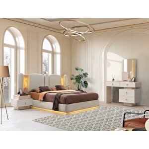 Montana Mdf Bazalı Ledli̇ Yatak Odası Takımı