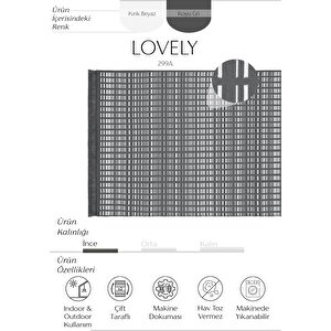 Lovely Koyu Gri Kilim Halı Çift Taraflı Makinede Yıkanabilir Mutfak Balkon Banyo Kilimi 80x150 cm