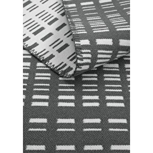 Cool Halı Lovely Koyu Gri Kilim Halı Çift Taraflı Makinede Yıkanabilir Mutfak Balkon Banyo Kilimi